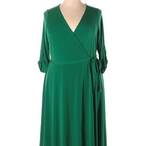 Modcloth True Wrap Dress Emerald Green 2X